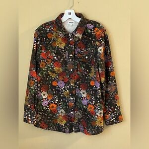 Wrangler Multicolor Floral Pearl Snap Shirt